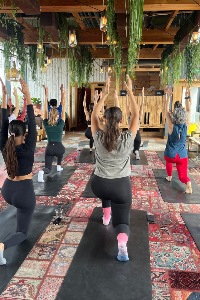 Pilates on the rooftop at The Nest